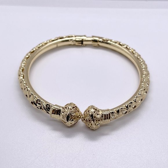 Embrace the Luxe Life with Our Gold Filled Open Cuff Bracelet, Gold Filled Brace - Picture 4 of 6